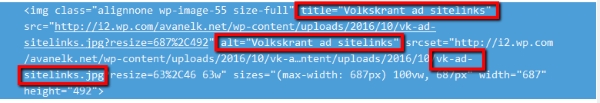 Metadata images inspect element