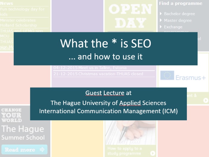 Slides Hague University - what is seo