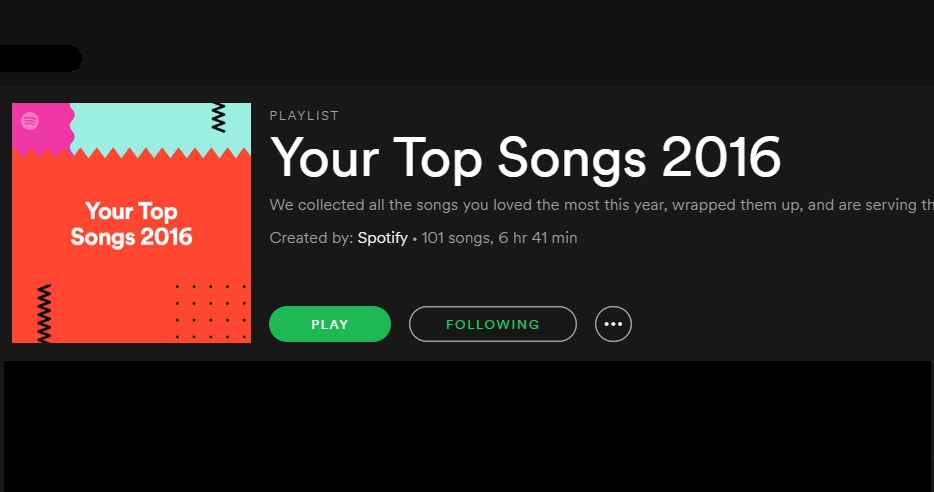 Spotify Top Songs 2016