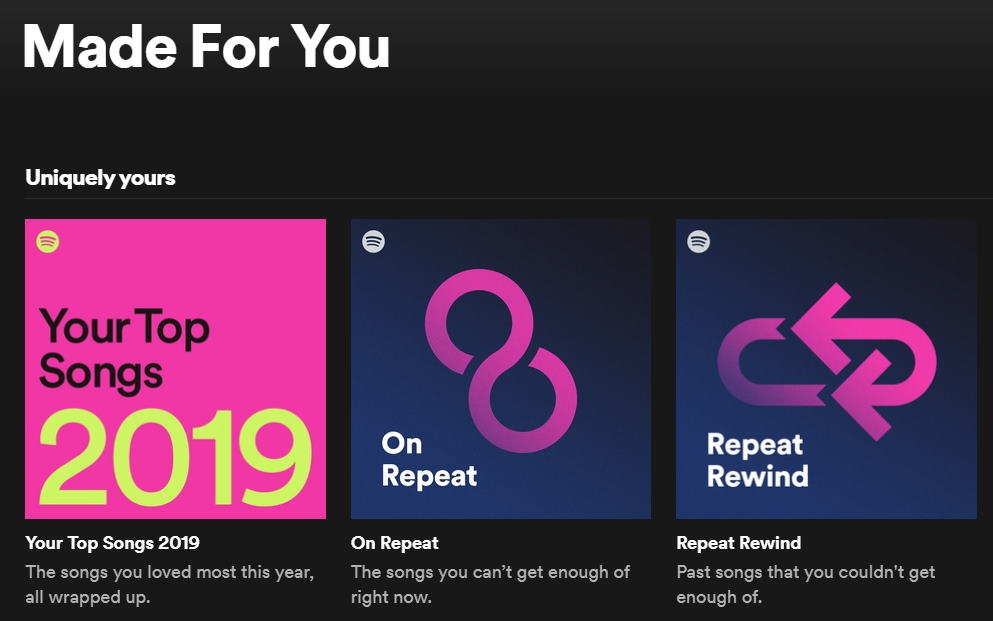 Spotify made for you